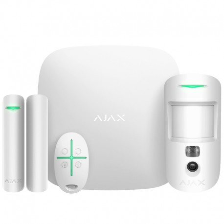 Ajax StarterKit Cam White Комплект сигнализации с фотоверификацией тревог