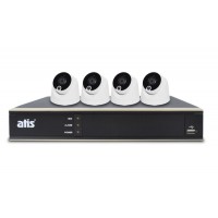 ATIS PIR kit 4int 5MP Комплект на 4 камеры для офиса или магазина
