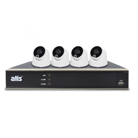 ATIS PIR kit 4int 2MP Комплект на 4 камеры для дачи или подъезда