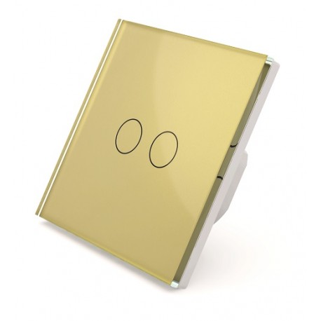Sibling Powerlite-WS2G Умный сенсорный выключатель золото 2 клавиши