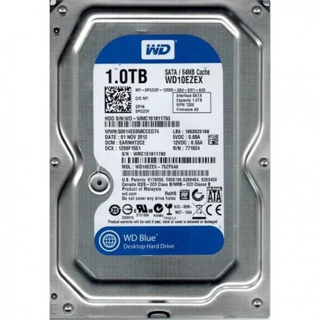 Жесткий диск HDD 1ТБ, Western Digital Blue
